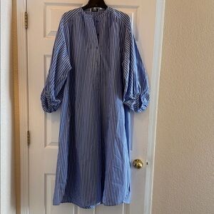 COS Poplin Blue and White Striped Dress